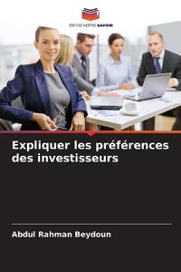 Expliquer les préférences des investisseurs