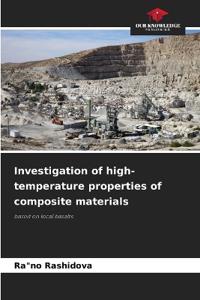 Investigation of high-temperature properties of composite materials