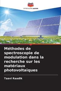 Méthodes de spectroscopie de modulation dans la recherche sur les matériaux photovoltaïques