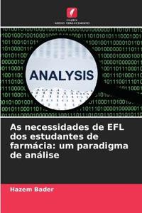 As necessidades de EFL dos estudantes de farmácia