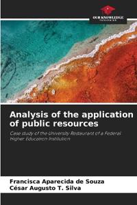 Analysis of the application of public resources