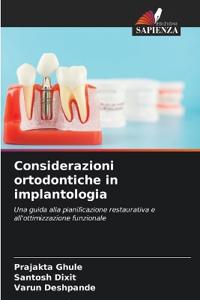 Considerazioni ortodontiche in implantologia