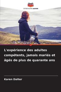 L'expérience des adultes compétents, jamais mariés et âgés de plus de quarante ans