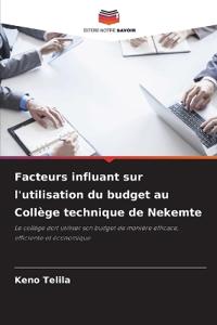 Facteurs influant sur l'utilisation du budget au Collège technique de Nekemte