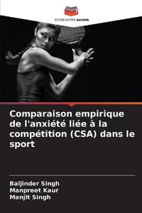 Comparaison empirique de l'anxiété liée à la compétition (CSA) dans le sport