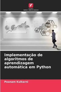 Implementação de algoritmos de aprendizagem automática em Python