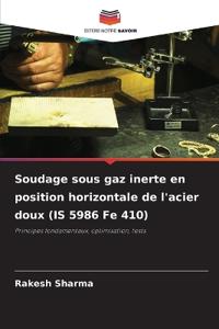 Soudage sous gaz inerte en position horizontale de l'acier doux (IS 5986 Fe 410)