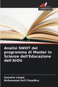 Analisi SWOT del programma di Master in Scienze dell'Educazione dell'AIOU