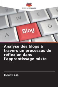 Analyse des blogs à travers un processus de réflexion dans l'apprentissage mixte