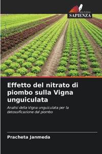 Effetto del nitrato di piombo sulla Vigna unguiculata