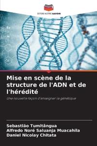 Mise en scène de la structure de l'ADN et de l'hérédité