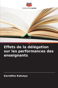 Effets de la délégation sur les performances des enseignants