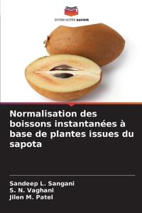 Normalisation des boissons instantanées à base de plantes issues du sapota