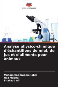 Analyse physico-chimique d'échantillons de miel, de jus et d'aliments pour animaux