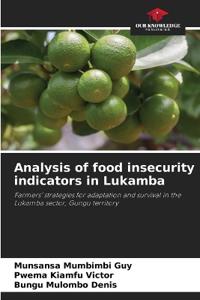 Analysis of food insecurity indicators in Lukamba