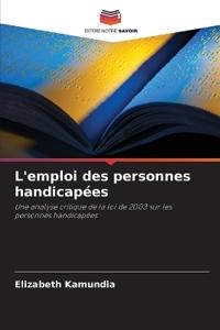 L'emploi des personnes handicapées