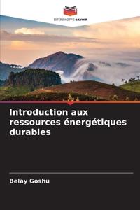 Introduction aux ressources énergétiques durables