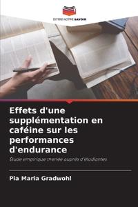 Effets d'une supplémentation en caféine sur les performances d'endurance