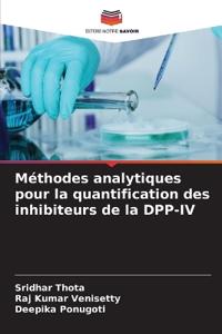 Méthodes analytiques pour la quantification des inhibiteurs de la DPP-IV