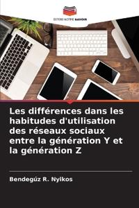 Les différences dans les habitudes d'utilisation des réseaux sociaux entre la génération Y et la génération Z