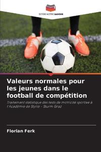 Valeurs normales pour les jeunes dans le football de compétition