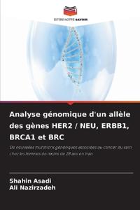 Analyse génomique d'un allèle des gènes HER2 / NEU, ERBB1, BRCA1 et BRC