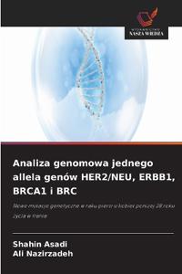 Analiza genomowa jednego allela genów HER2/NEU, ERBB1, BRCA1 i BRC