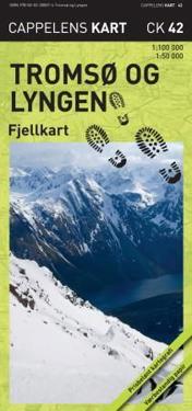 Tromsø og Lyngen Fjellkart Cappelen CK42 : 1:50000-1:100000