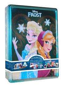 Frost. Disney tinnboks. 3 bøker, 4 tusjer, 1 plakat og over 50 klistremerker