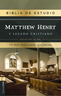 RVR, Biblia de estudio Matthew Henry y legado cristiano, Tapa dura, Interior a dos colores, con Índice, Comfort Print
