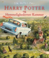 Bokomslag för Harry Potter 2 - Harry Potter og Hemmelighedernes Kammer - illustreret