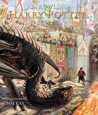 Bokomslag for Harry Potter 4 - Harry Potter og Flammernes Pokal - illustreret