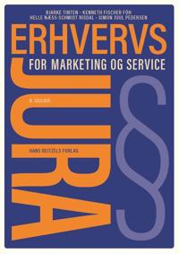 Kirjan kansi "Erhvervsjura - for marketing og service"