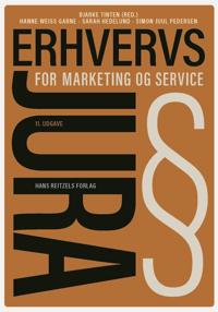 Kirjan kansi "Erhvervsjura - for marketing og service"