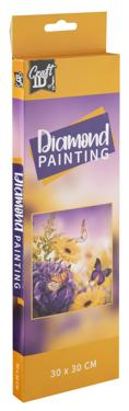 Diamond painting : Blommor, 30 x 30 cm