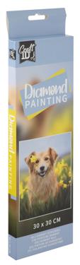 Diamond painting : Hund, 30 x 30 cm