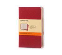 Moleskine Ruled Cahier - Red Cover (3 Set)