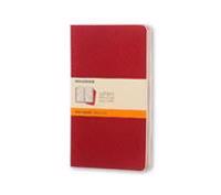 Moleskine Ruled Cahier L - Red Cover (3 Set)