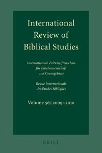 International Review of Biblical Studies, Volume 56 (2009-2010)
