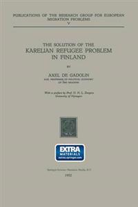 The Solution of the Karelian Refugee Problem in Finland