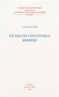 Etudes De Linguistique Berbere
