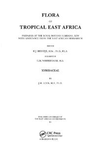 Flora of Tropical East Africa - Xyridaceae (1999)