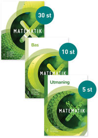 Matematik X upplaga 6 Klasspaket 30 elever (30 Grundbok, 10 Bas, 5 Utmaning)