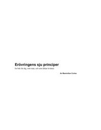 Erövringens sju principer : En bok för dig, som man, och som älskar kvinnor.