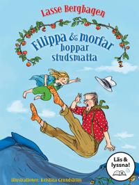 Filippa & morfar hoppar studsmatta