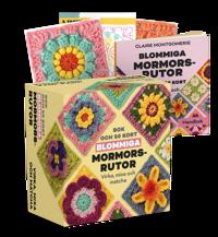 Blommiga mormorsrutor Bok och 50 kort: Virka, mixa och matcha