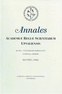 Kungl. Vetenskapssamhällets i Uppsala årsbok 26/1985-1986