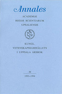 Kungl. Vetenskapssamhällets i Uppsala årsbok 30/1993-1994