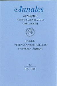 Kungl. Vetenskapssamhällets i Uppsala årsbok 27/1987-1988