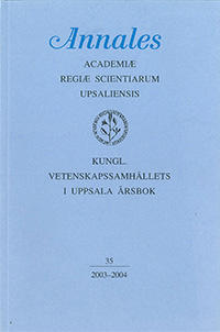 Kungl. Vetenskapssamhällets i Uppsala årsbok 35/2003-2004